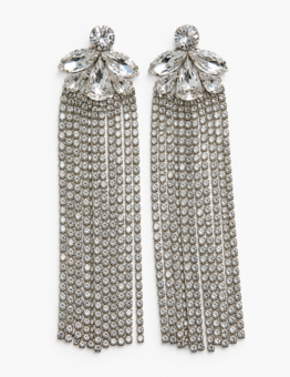 Crystal Cluster Fringe Earrings