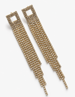 Open Square Fringe Earrings